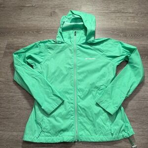Columbia Jacket Womens Medium Green Switchback III 3 Lightweight Rain Outdoors